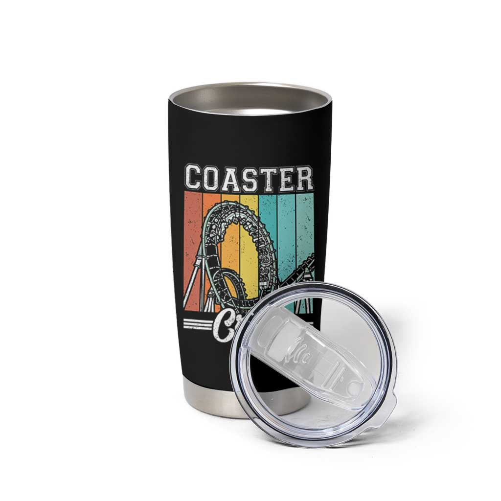 Vintage Rollercoaster Crew Tumbler Cup Family Roller Coaster Amusement Park
