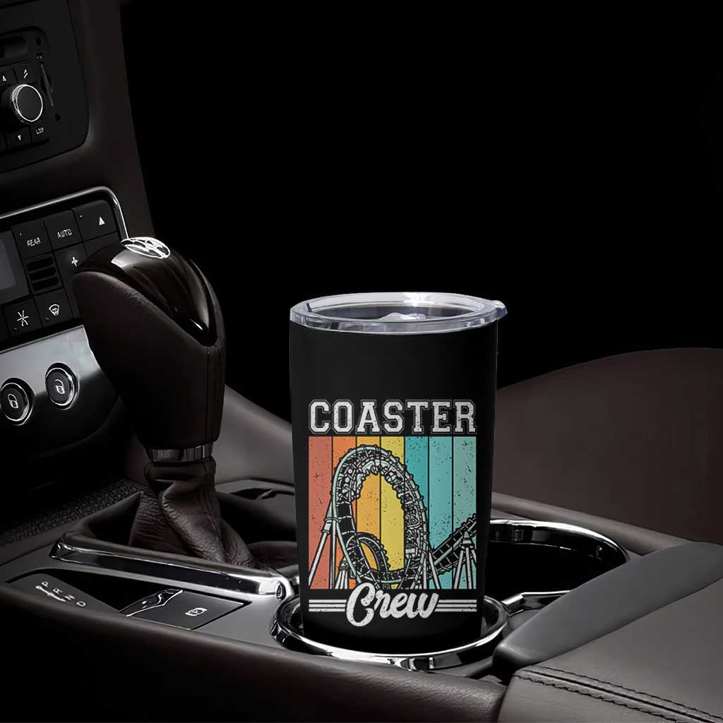 Vintage Rollercoaster Crew Tumbler Cup Family Roller Coaster Amusement Park