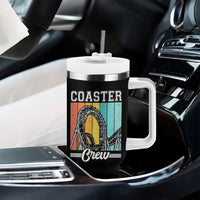 Vintage Rollercoaster Crew Tumbler With Handle Family Roller Coaster Amusement Park