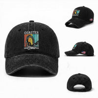 Vintage Rollercoaster Crew Washed Cotton Baseball Cap Family Roller Coaster Amusement Park