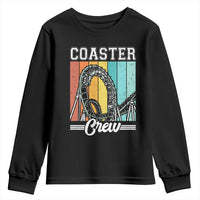 Vintage Rollercoaster Crew Youth Sweatshirt Family Roller Coaster Amusement Park