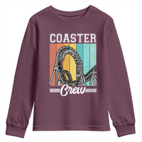 Vintage Rollercoaster Crew Youth Sweatshirt Family Roller Coaster Amusement Park