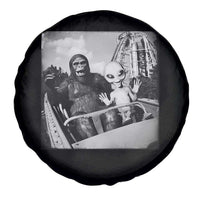 Funny Bigfoot Alien Spare Tire Cover Sasquatch UFO Coaster - Wonder Print Shop