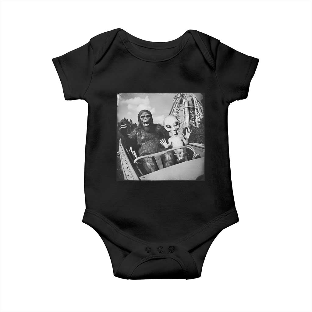 Funny Bigfoot Alien Baby Onesie Sasquatch UFO Coaster - Wonder Print Shop