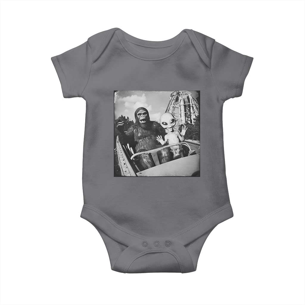 Funny Bigfoot Alien Baby Onesie Sasquatch UFO Coaster - Wonder Print Shop