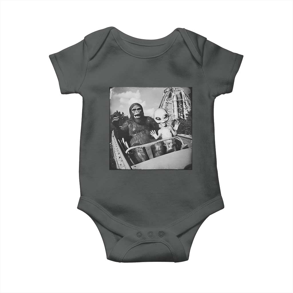 Funny Bigfoot Alien Baby Onesie Sasquatch UFO Coaster - Wonder Print Shop
