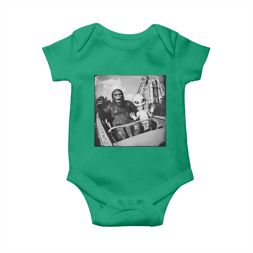 Funny Bigfoot Alien Baby Onesie Sasquatch UFO Coaster - Wonder Print Shop