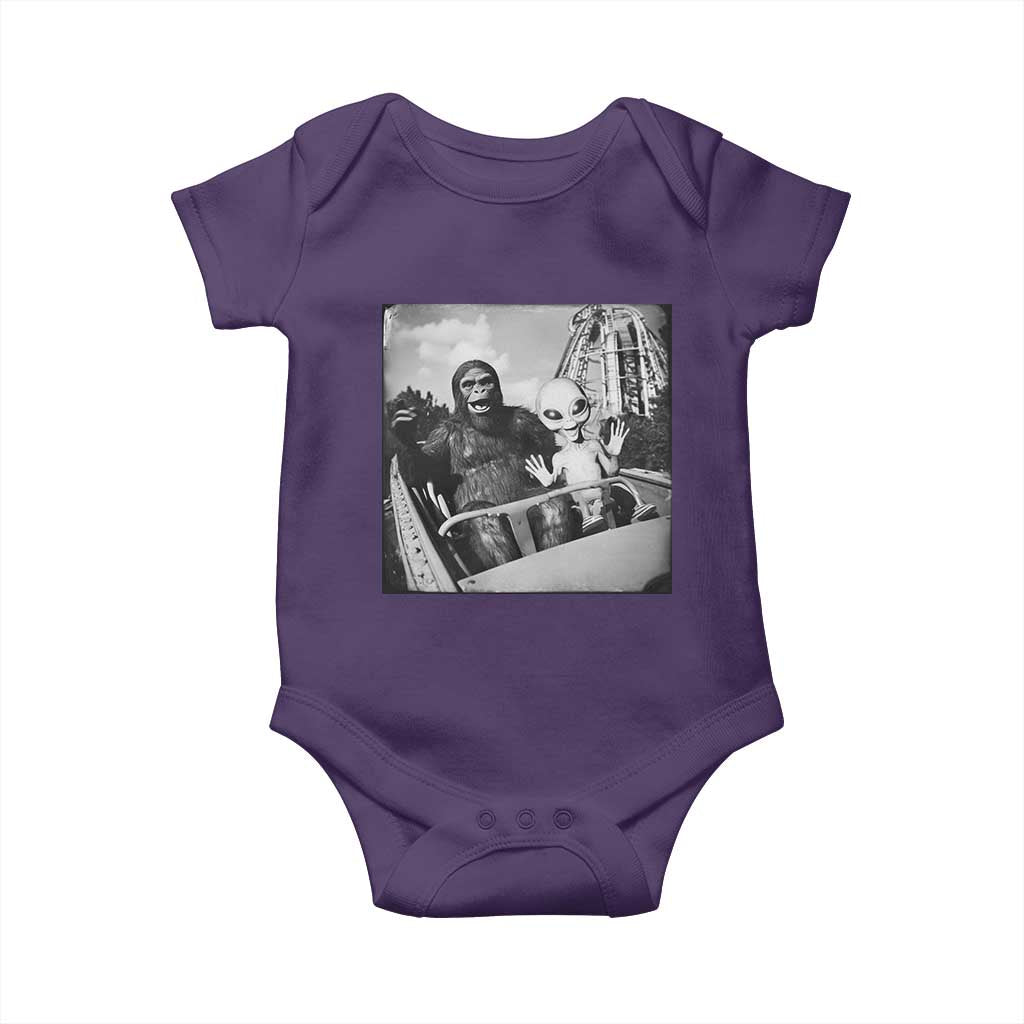 Funny Bigfoot Alien Baby Onesie Sasquatch UFO Coaster - Wonder Print Shop