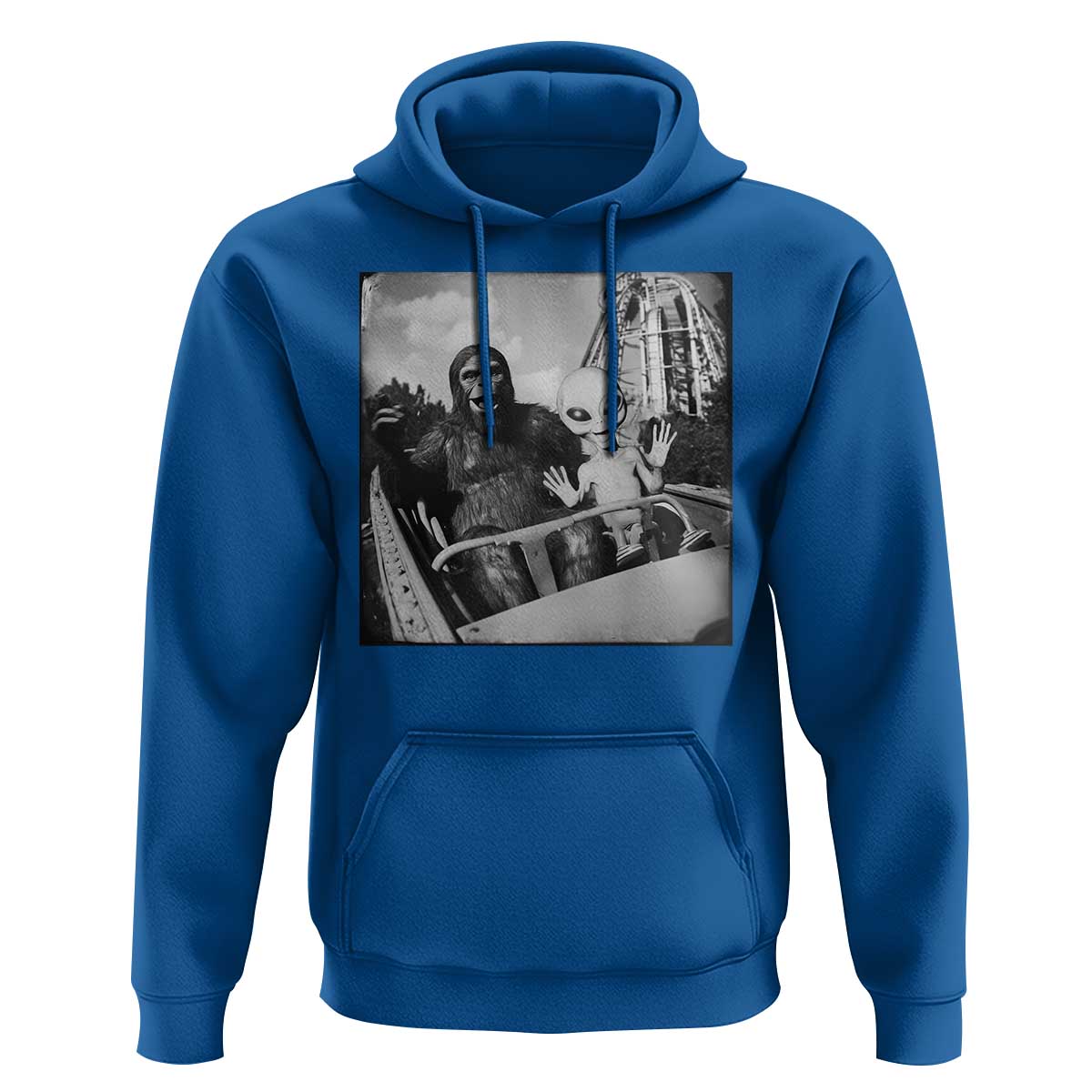 Funny Bigfoot Alien Hoodie Sasquatch UFO Coaster - Wonder Print Shop