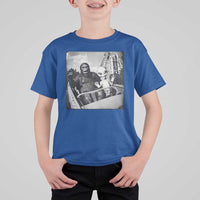 Funny Bigfoot Alien T Shirt For Kid Sasquatch UFO Coaster - Wonder Print Shop