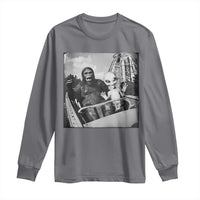 Funny Bigfoot Alien Long Sleeve Shirt Sasquatch UFO Coaster - Wonder Print Shop