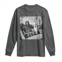 Funny Bigfoot Alien Long Sleeve Shirt Sasquatch UFO Coaster - Wonder Print Shop