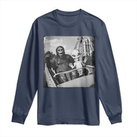 Funny Bigfoot Alien Long Sleeve Shirt Sasquatch UFO Coaster - Wonder Print Shop
