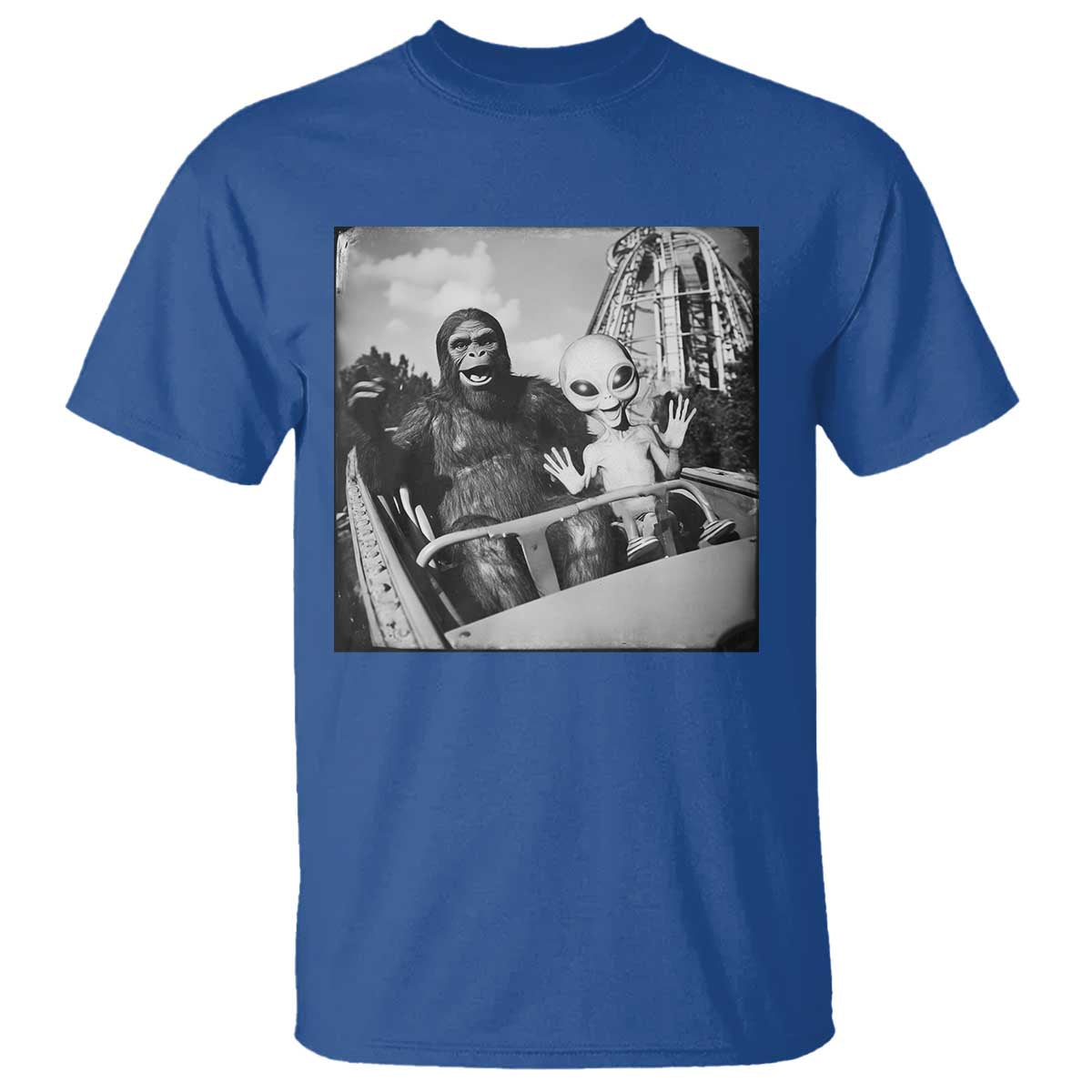 Funny Bigfoot Alien T Shirt Sasquatch UFO Coaster - Wonder Print Shop