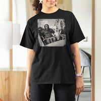 Funny Bigfoot Alien T Shirt For Women Sasquatch UFO Coaster - Wonder Print Shop