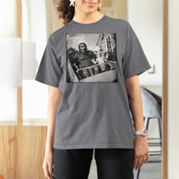 Funny Bigfoot Alien T Shirt For Women Sasquatch UFO Coaster - Wonder Print Shop