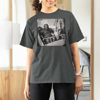 Funny Bigfoot Alien T Shirt For Women Sasquatch UFO Coaster - Wonder Print Shop