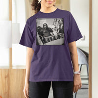 Funny Bigfoot Alien T Shirt For Women Sasquatch UFO Coaster - Wonder Print Shop