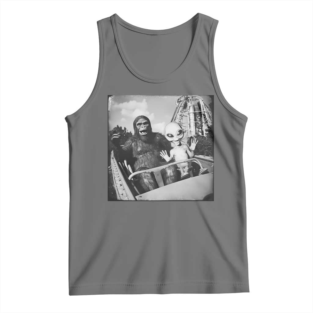 Funny Bigfoot Alien Tank Top Sasquatch UFO Coaster - Wonder Print Shop