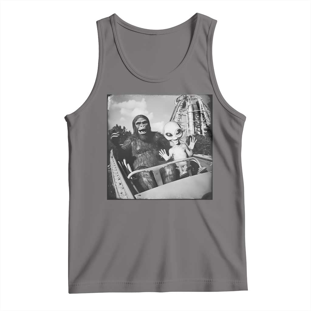 Funny Bigfoot Alien Tank Top Sasquatch UFO Coaster - Wonder Print Shop