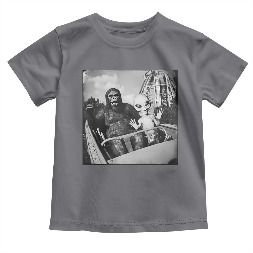 Funny Bigfoot Alien Toddler T Shirt Sasquatch UFO Coaster - Wonder Print Shop