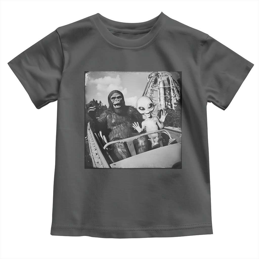 Funny Bigfoot Alien Toddler T Shirt Sasquatch UFO Coaster - Wonder Print Shop