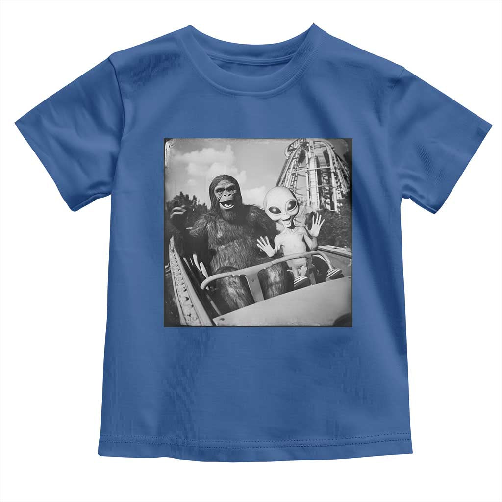Funny Bigfoot Alien Toddler T Shirt Sasquatch UFO Coaster - Wonder Print Shop