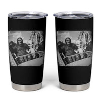 Funny Bigfoot Alien Tumbler Cup Sasquatch UFO Coaster - Wonder Print Shop
