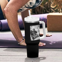 Funny Bigfoot Alien Tumbler With Handle Sasquatch UFO Coaster - Wonder Print Shop