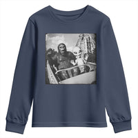 Funny Bigfoot Alien Youth Sweatshirt Sasquatch UFO Coaster - Wonder Print Shop