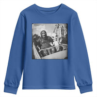Funny Bigfoot Alien Youth Sweatshirt Sasquatch UFO Coaster - Wonder Print Shop