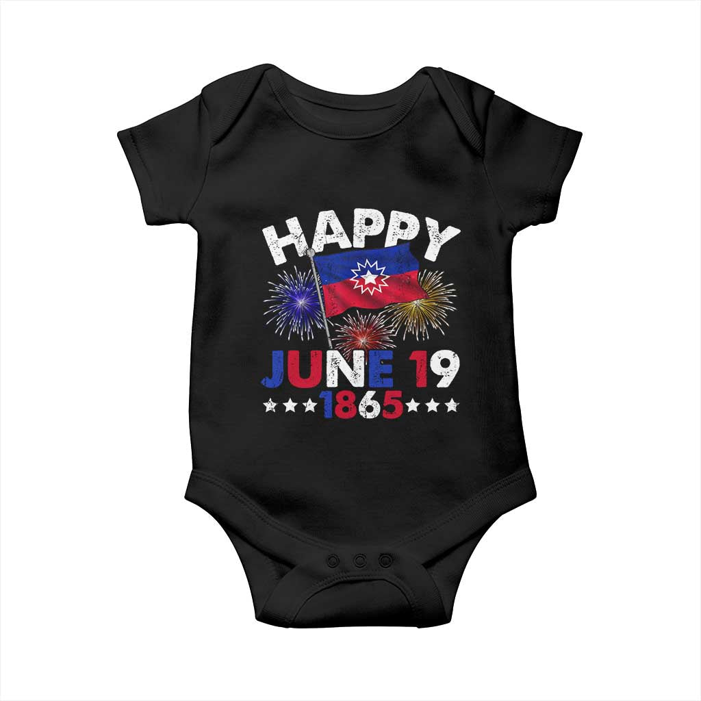 Juneteenth Flag Baby Onesie Black Freedom Black History June 19 1865