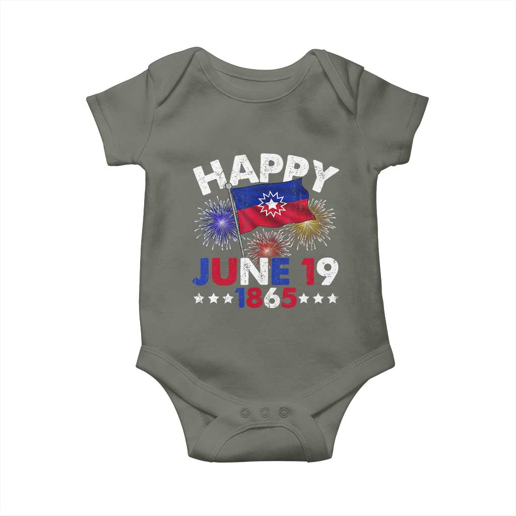 Juneteenth Flag Baby Onesie Black Freedom Black History June 19 1865