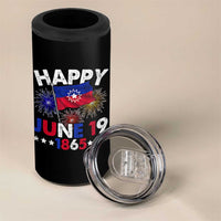 Juneteenth Flag 4 in 1 Can Cooler Tumbler Black Freedom Black History June 19 1865