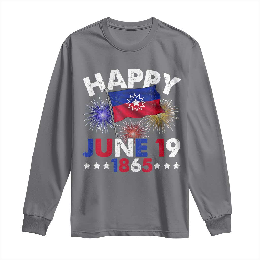 Juneteenth Flag Long Sleeve Shirt Black Freedom Black History June 19 1865