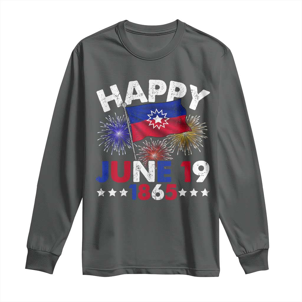 Juneteenth Flag Long Sleeve Shirt Black Freedom Black History June 19 1865