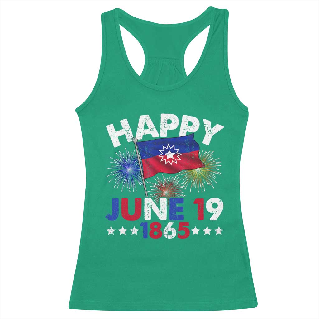 Juneteenth Flag Racerback Tank Top Black Freedom Black History June 19 1865