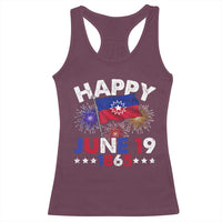 Juneteenth Flag Racerback Tank Top Black Freedom Black History June 19 1865