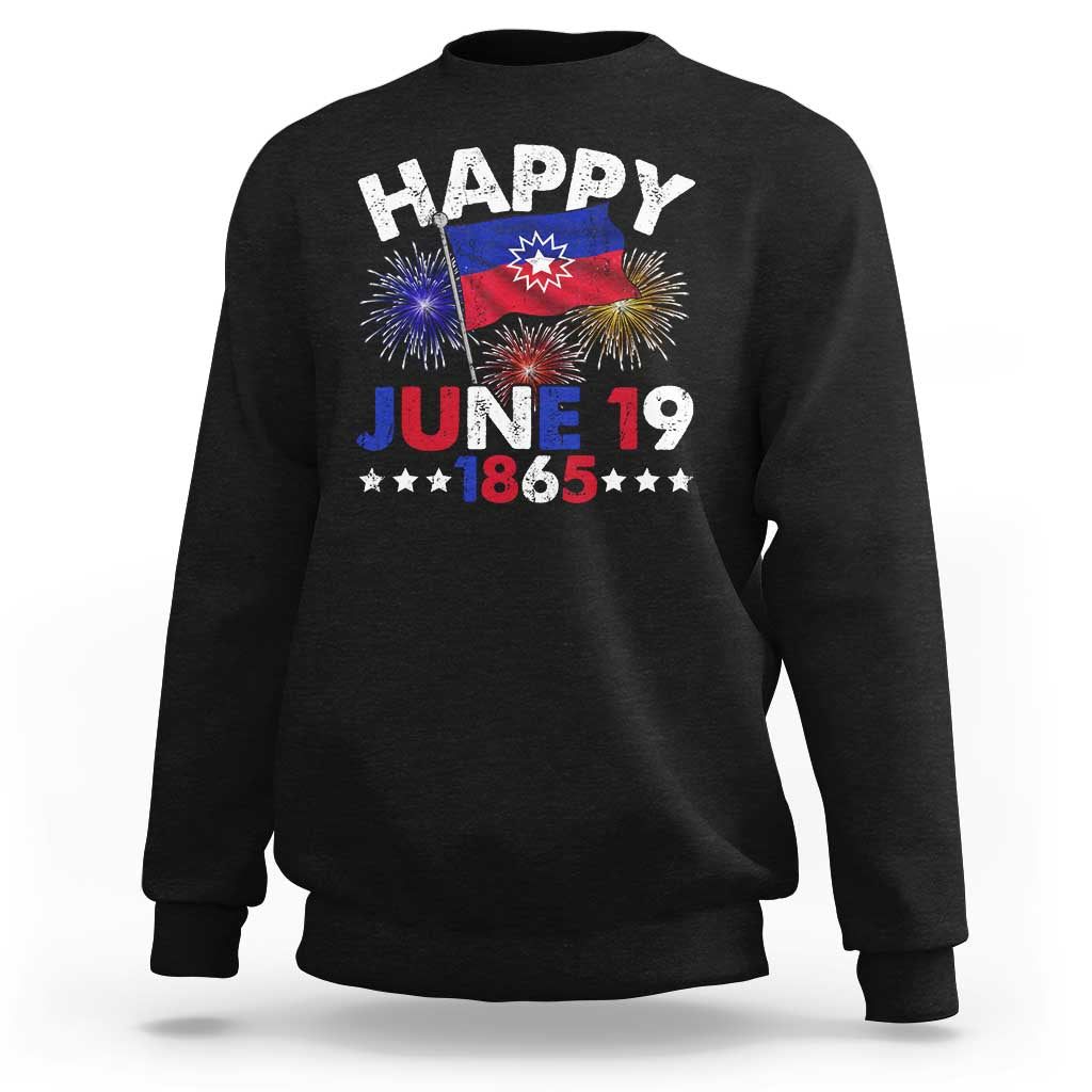 Juneteenth Flag Sweatshirt Black Freedom Black History June 19 1865