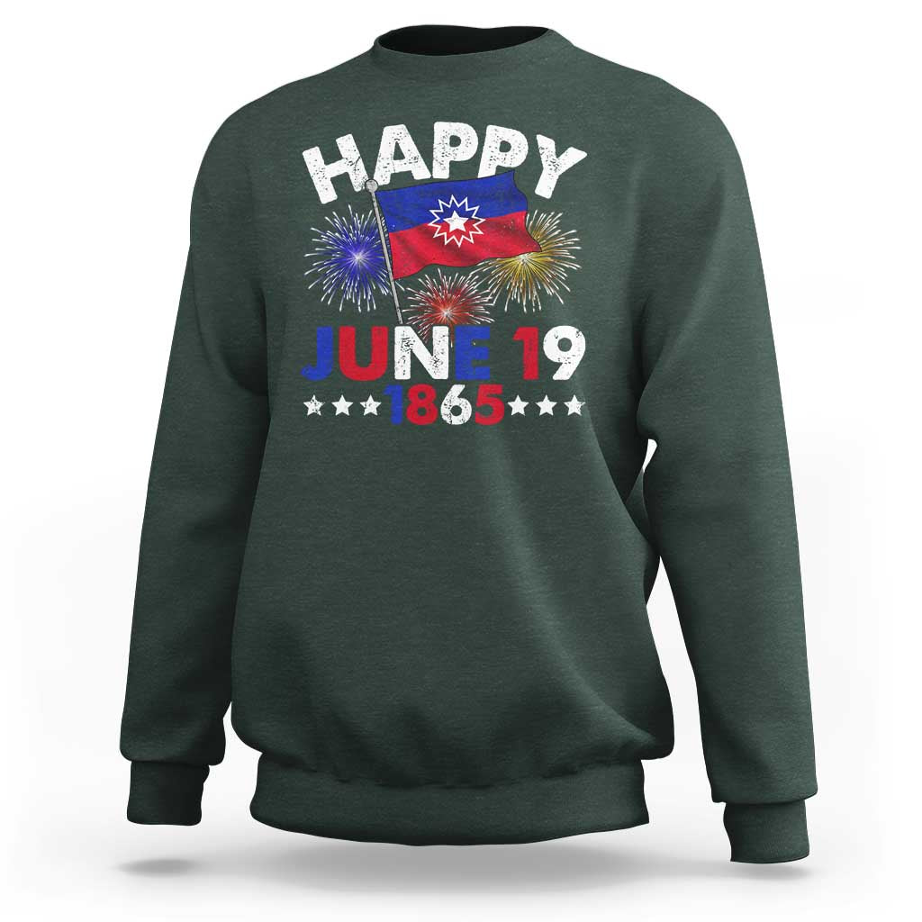 Juneteenth Flag Sweatshirt Black Freedom Black History June 19 1865