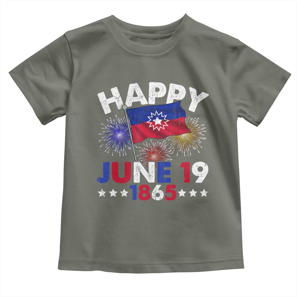 Juneteenth Flag Toddler T Shirt Black Freedom Black History June 19 1865