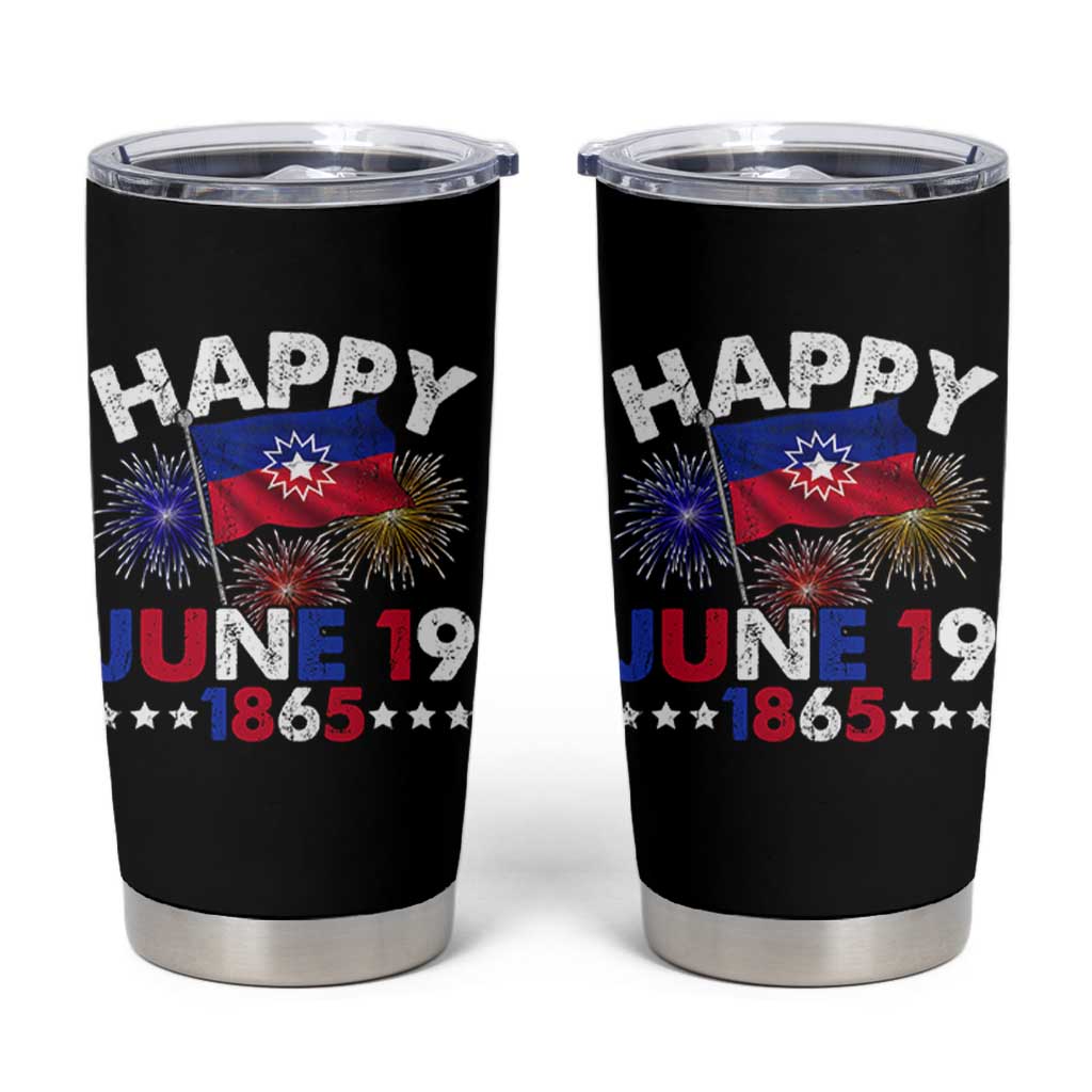 Juneteenth Flag Tumbler Cup Black Freedom Black History June 19 1865