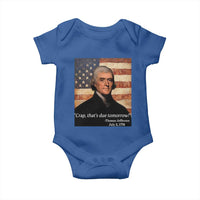 Funny 4th of July Baby Onesie Thomas Jefferson That's Due Tomorrow? - Wonder Print Shop