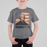 Funny 4th of July T Shirt For Kid Thomas Jefferson That's Due Tomorrow? - Wonder Print Shop