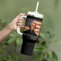 Funny 4th of July Tumbler With Handle Thomas Jefferson That's Due Tomorrow? - Wonder Print Shop