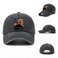 Funny 4th of July Washed Cotton Baseball Cap Thomas Jefferson That's Due Tomorrow?