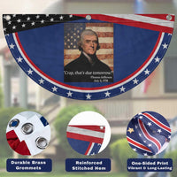 Funny 4th of July Patriotic Fan Flag Thomas Jefferson That's Due Tomorrow?