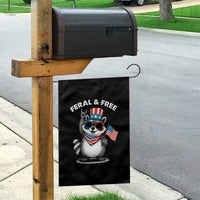 Funny Raccoon July 4th Garden Flag Patriotic Trash Panda Feral But Free - Wonder Print Shop