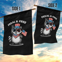 Funny Raccoon July 4th Garden Flag Patriotic Trash Panda Feral But Free - Wonder Print Shop