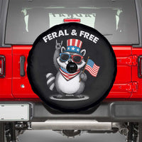 Funny Raccoon July 4th Spare Tire Cover Patriotic Trash Panda Feral But Free - Wonder Print Shop